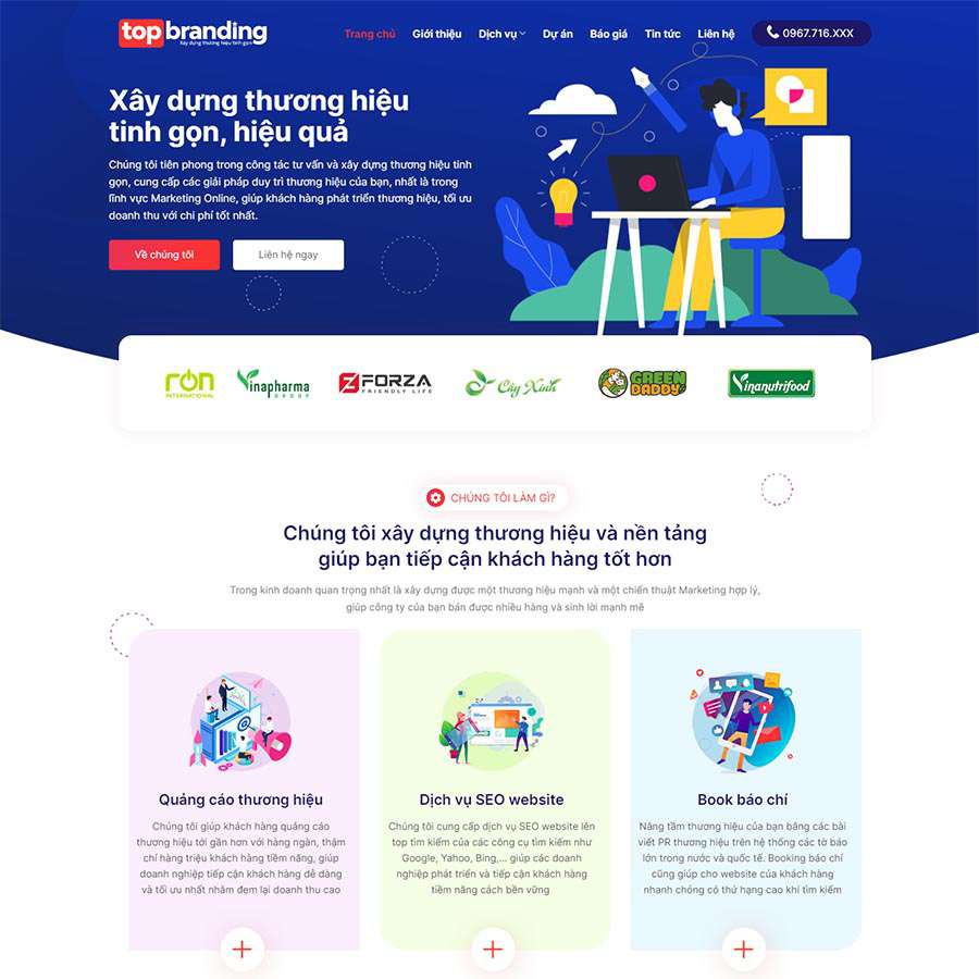 Theme WordPress công ty Agency Digital Marketing Online 02