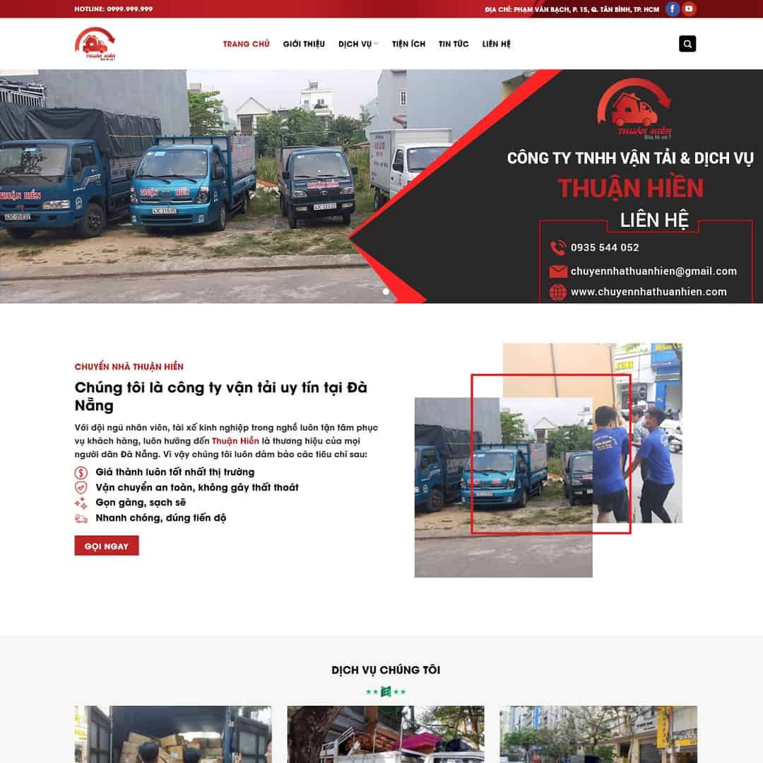 Theme WordPress dịch vụ chuyển nhà