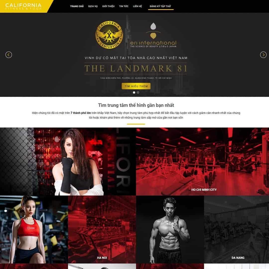 Theme WordPress trung tâm thể hình hoặc phòng tập gym