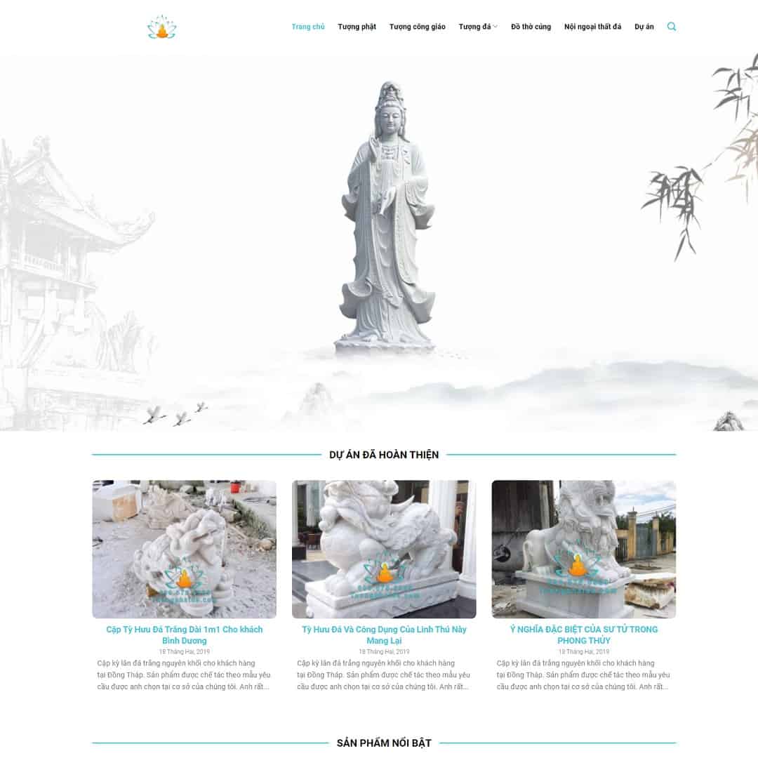 Theme WordPress tượng phật, điêu khắc