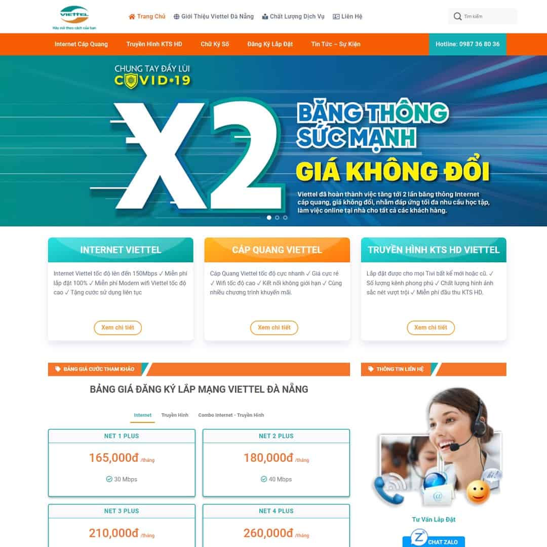 Theme WordPress dịch vụ lắp mạng internet 02